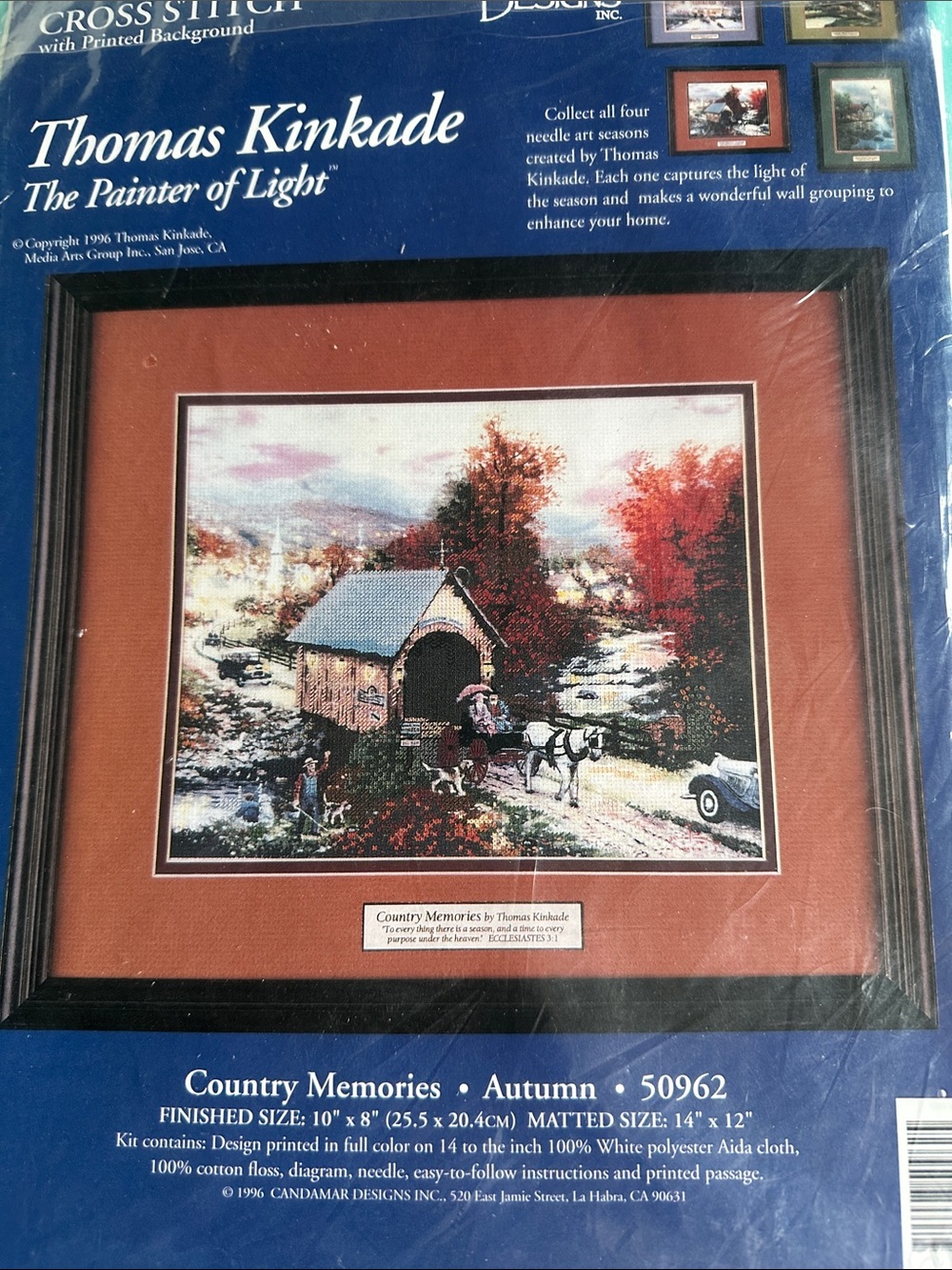 Thomas Kinkade “Country Memories’ Crosstitch kit.